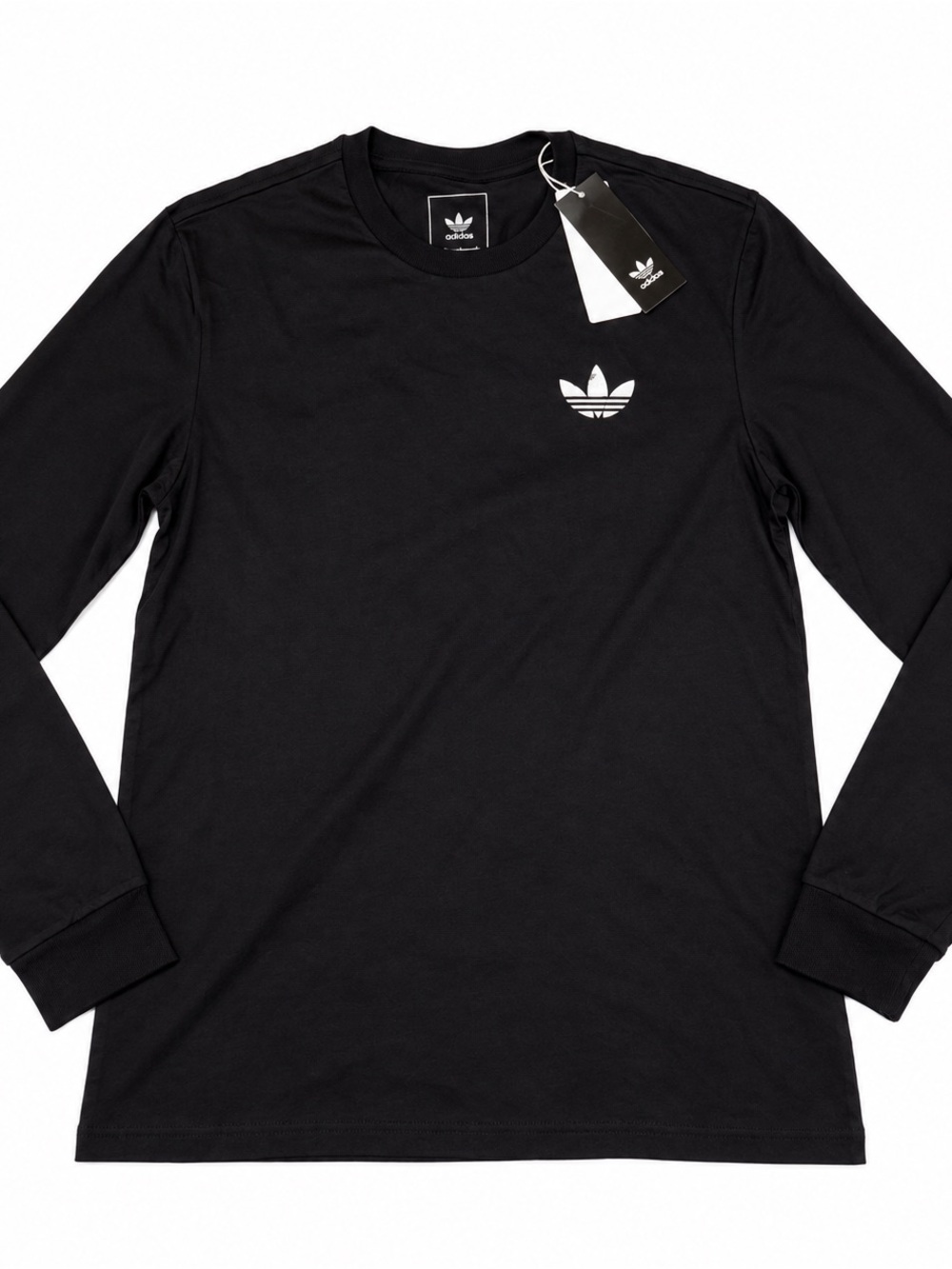 adidas Black Trefoil Logo Long Sleeve Tee
